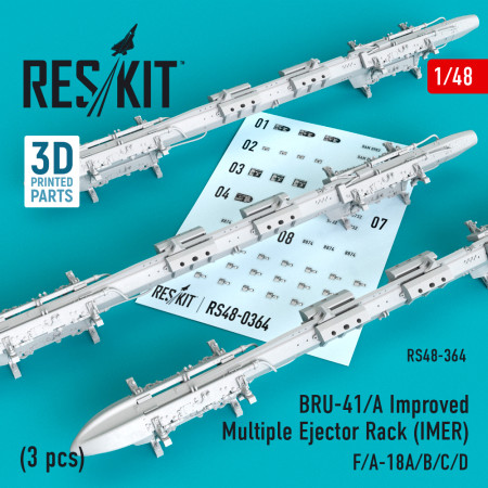 BRU-41/A Improved Multiple Ejector Rack (IMER) (3 pcs) (1/48) Shop BRU-41/A Improved Multiple Ejector Rack (IMER) (3 pcs) (1/48) Scale Plastic Models Kits. Accessories and Resin Parts. Reskit online Store