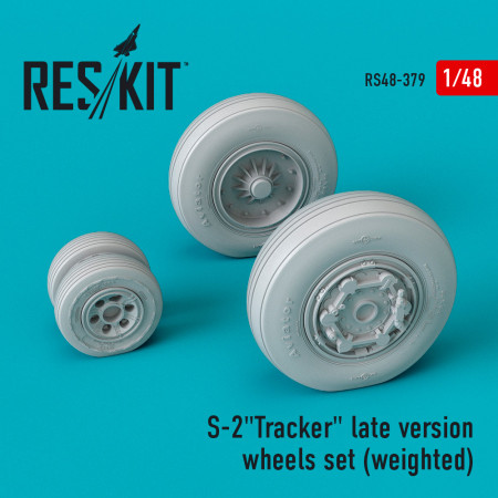 Shop S-2 "Tracker" late version wheels set (weighted) (1/48) Scale Plastic Models Kits. Accessories and Resin Parts. Reskit online Store