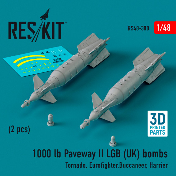 Shop 1000 lb Paveway II LGB (UK) bombs (2 pcs) (3D Printed) (1/48) Scale Plastic Models Kits. Accessories and Resin Parts. Reskit online Store