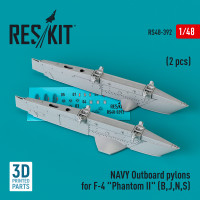 Shop NAVY Outboard pylons for F-4 "Phantom II" (B,J,N,S) (2 pcs) (3D Printed) (1/48) Scale Plastic Models Kits. Accessories and Resin Parts. Reskit online Store