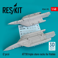 AT730 triple store racks for Rafale (2 pcs) (3D Printed) (1/48) Shop AT730 triple store racks for Rafale (2 pcs) (3D Printed) (1/48) Scale Plastic Models Kits. Accessories and Resin Parts. Reskit online Store
