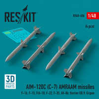 AIM-120C (C-7) AMRAAM missiles (4 pcs) (3D Printed) (1/48) Shop AIM-120C (C-7) AMRAAM missiles (4 pcs) (3D Printed) (1/48) Scale Plastic Models Kits. Accessories and Resin Parts. Reskit online Store