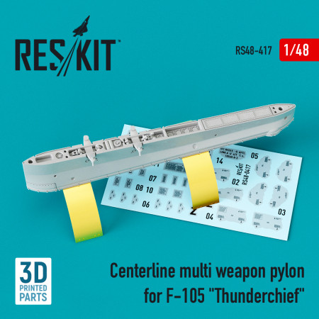 Shop Centerline multi weapon pylon for F-105 "Thunderchief" (3D Printed) (1/48) Scale Plastic Models Kits. Accessories and Resin Parts. Reskit online Store