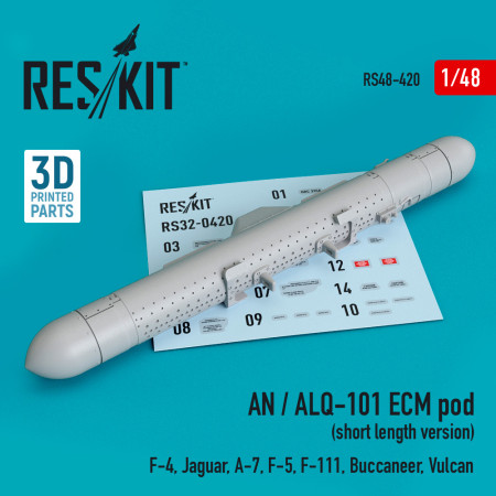 Shop AN/ALQ-101 ECM pod (short length version) (3D Printed) (1/48) Scale Plastic Models Kits. Accessories and Resin Parts. Reskit online Store