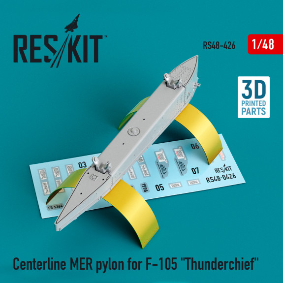 Shop Centerline MER pylon for F-105 "Thunderchief" (3D Printed) (1/48) Scale Plastic Models Kits. Accessories and Resin Parts. Reskit online Store