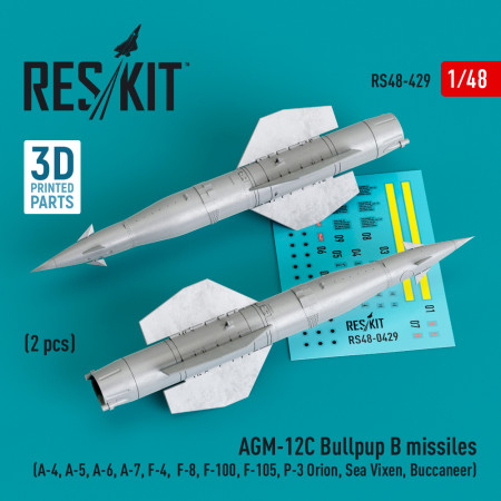 Shop AGM-12C Bullpup B missiles (2 pcs) (3D Printed) (1/48) Scale Plastic Models Kits. Accessories and Resin Parts. Reskit online Store