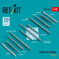 Pylons for Rafale type 2 (3D Printed) (1/48) Shop Pylons for Rafale type 2 (3D Printed) (1/48) Scale Plastic Models Kits. Accessories and Resin Parts. Reskit online Store