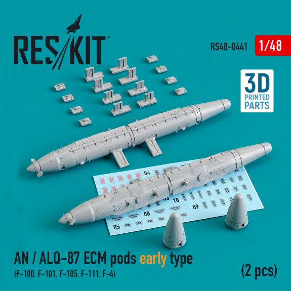 Shop AN/ALQ-87 ECM pods early type (2 pcs) (3D Printed) (1/48) Scale Plastic Models Kits. Accessories and Resin Parts. Reskit online Store