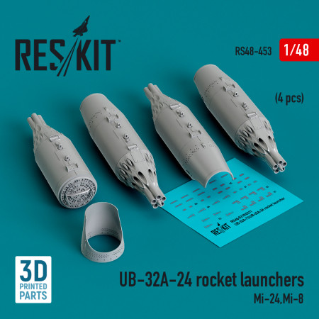 UB-32A-24 rocket launchers (4 pcs) (3D Printed) (1/48) Shop UB-32A-24 rocket launchers (4 pcs) (3D Printed) (1/48) Scale Plastic Models Kits. Accessories and Resin Parts. Reskit online Store