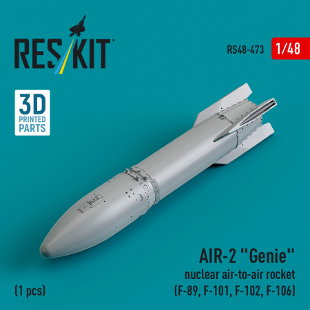 Shop AIR-2 "Genie" nuclear air-to-air rocket (1 pcs) (3D Printed) (1/48) Scale Plastic Models Kits. Accessories and Resin Parts. Reskit online Store