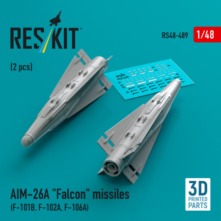 Shop AIM-26A "Falcon" missiles (2 pcs) (3D Printed) (1/48) Scale Plastic Models Kits. Accessories and Resin Parts. Reskit online Store