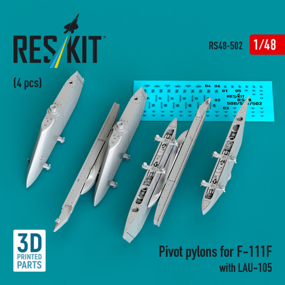 Shop Pivot pylons for F-111F with LAU-105 (4 pcs) (3D Printed) (1/48) Scale Plastic Models Kits. Accessories and Resin Parts. Reskit online Store