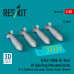 Shop British 1000lb HE-Blast, GP, High Drag (Retarded) bombs (4 pcs) (3D printed) (1/48) Scale Plastic Models Kits. Accessories and Resin Parts. Reskit online Store