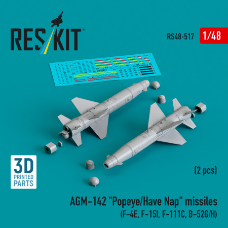 Shop AGM-142 "Popeye/Have Nap" missiles (2 pcs) (3D Printed) (1/48) Scale Plastic Models Kits. Accessories and Resin Parts. Reskit online Store