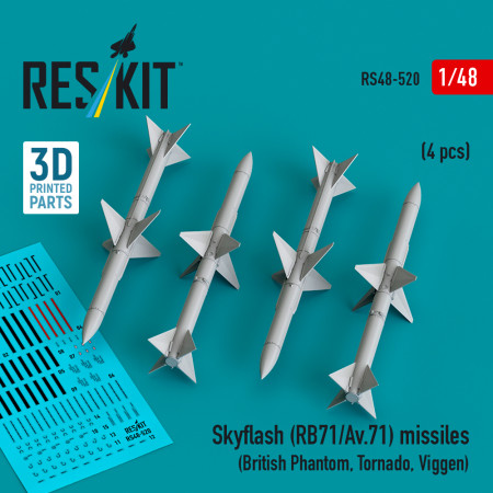 Skyflash (RB71/Av.71) missiles (4 pcs) (3D Printed) (1/48) Shop Skyflash (RB71/Av.71) missiles (4 pcs) (3D Printed) (1/48) Scale Plastic Models Kits. Accessories and Resin Parts. Reskit online Store