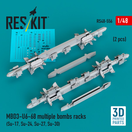 MBD3-U6-68 multiple bombs racks (2 pcs) (3D Printed) (1/48) Shop MBD3-U6-68 multiple bombs racks (2 pcs) (3D Printed) (1/48) Scale Plastic Models Kits. Accessories and Resin Parts. Reskit online Store