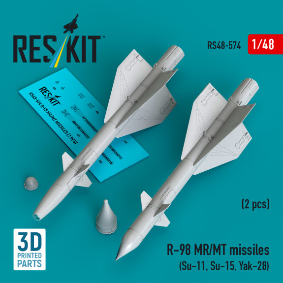 Shop R-98 MR/MT missiles (2 pcs) (3D Printed) (1/48) Scale Plastic Models Kits. Accessories and Resin Parts. Reskit online Store
