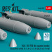 Shop BLU-1B (750 lb) napalm bombs finned MXU-393/B (4 pcs) (3D Printed) (1/48) Scale Plastic Models Kits. Accessories and Resin Parts. Reskit online Store