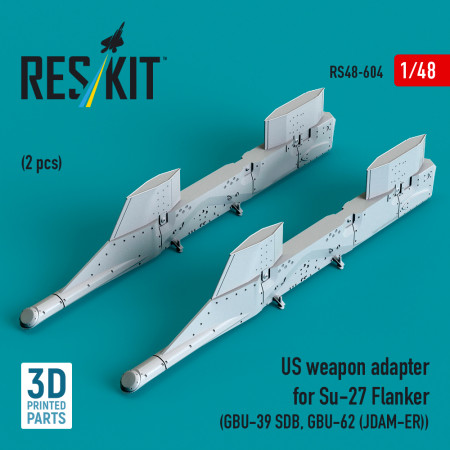 Shop US weapon adapter for Su-27 Flanker (2 pcs) (GBU-39 SDB, GBU-62 (JDAM-ER)) (3D Printed) (1/48) Scale Plastic Models Kits. Accessories and Resin Parts. Reskit online Store