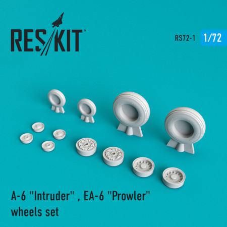 Shop A-6 "Intruder" , EA-6 "Prowler" (weighted) wheels set (1/72) Scale Plastic Models Kits. Accessories and Resin Parts. Reskit online Store