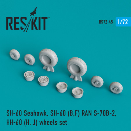 Shop SH-60 Seahawk, SH-60 (B,F) RAN S-70B-2, HH-60 (H, J) wheels set (weighted) (1/72) Scale Plastic Models Kits. Accessories and Resin Parts. Reskit online Store