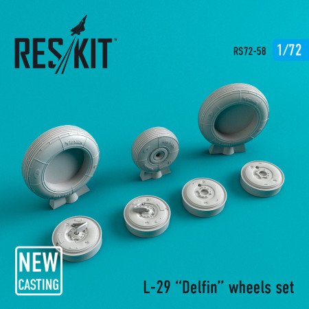 Shop L-29 "Delfin" wheels set (1/72) Scale Plastic Models Kits. Accessories and Resin Parts. Reskit online Store