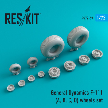 Shop F-111 (A,B,C,D) wheels set (weighted) (1/72) Scale Plastic Models Kits. Accessories and Resin Parts. Reskit online Store