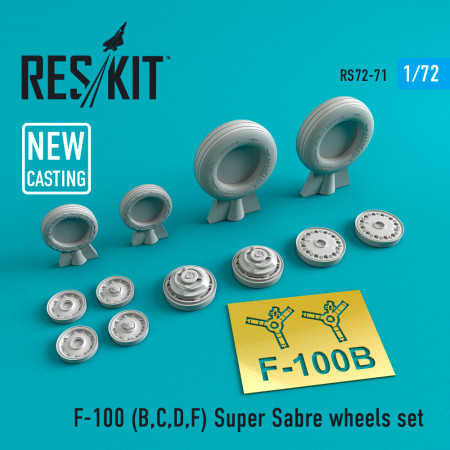 Shop F-100 (B,C,D,F) "Super Sabre" wheels set (1/72) Scale Plastic Models Kits. Accessories and Resin Parts. Reskit online Store