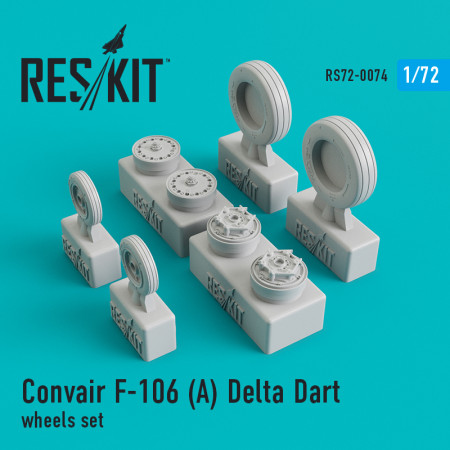 Shop F-106А "Delta Dart" wheels set (1/72) Scale Plastic Models Kits. Accessories and Resin Parts. Reskit online Store