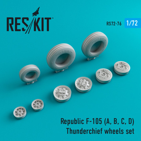 Shop F-105 (A,B,C,D) "Thunderchief" wheels set (1/72) Scale Plastic Models Kits. Accessories and Resin Parts. Reskit online Store