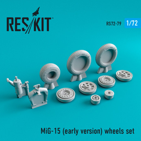 Shop MiG-15 "Fagot" (early version) wheels set (1/72) Scale Plastic Models Kits. Accessories and Resin Parts. Reskit online Store