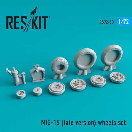 Shop MiG-15 "Fagot" (late version) wheels set (1/72) Scale Plastic Models Kits. Accessories and Resin Parts. Reskit online Store