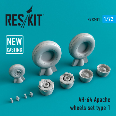 AH-64 "Apache" wheels set type 1 (1/72) Shop AH-64 "Apache" wheels set type 1 (1/72) Scale Plastic Models Kits. Accessories and Resin Parts. Reskit online Store