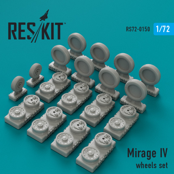 Shop Mirage IV wheels set (1/72) Scale Plastic Models Kits. Accessories and Resin Parts. Reskit online Store