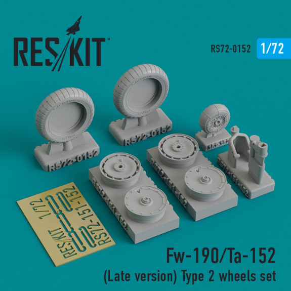 Shop Fw-190  (late version) type 2 wheels set (1/72) Scale Plastic Models Kits. Accessories and Resin Parts. Reskit online Store