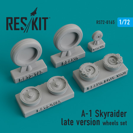 Shop A-1 "Skyraider" (late version) wheels set (1/72) Scale Plastic Models Kits. Accessories and Resin Parts. Reskit online Store