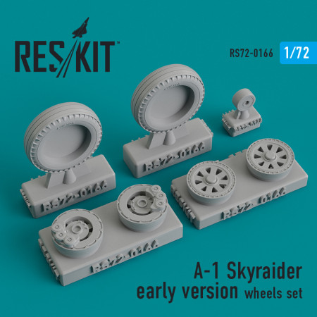 Shop A-1 "Skyraider" (early version) wheels set (1/72) Scale Plastic Models Kits. Accessories and Resin Parts. Reskit online Store