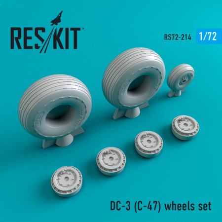 Shop DC-3 (C-47) wheels set (1/72) Scale Plastic Models Kits. Accessories and Resin Parts. Reskit online Store