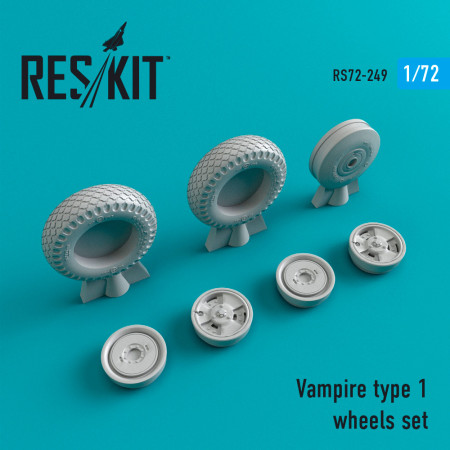 Shop DH.115 "Vampire" wheels set type 1 (1/72) Scale Plastic Models Kits. Accessories and Resin Parts. Reskit online Store