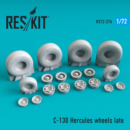 Shop C-130 "Hercules" wheels set late type (weighted) (1/72) Scale Plastic Models Kits. Accessories and Resin Parts. Reskit online Store