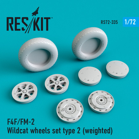 Shop F4F/FM-2 "Wildcat" wheels set type 2 (weighted) (1/72) Scale Plastic Models Kits. Accessories and Resin Parts. Reskit online Store