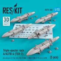 Triple ejector rack A/A37B-6 (TER-7) (5 pcs) (1/72) Shop Triple ejector rack A/A37B-6 (TER-7) (5 pcs) (1/72) Scale Plastic Models Kits. Accessories and Resin Parts. Reskit online Store