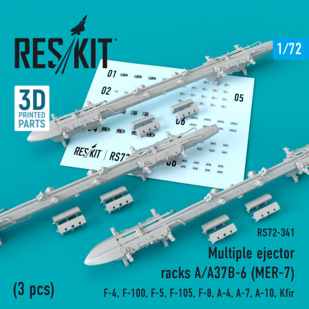 Multiple ejector racks A/A37B-6 (MER-7) (3 pcs) (1/72) Shop Multiple ejector racks A/A37B-6 (MER-7) (3 pcs) (1/72) Scale Plastic Models Kits. Accessories and Resin Parts. Reskit online Store