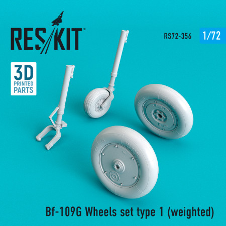 Shop Bf-109G wheels set type 1 (weighted) (1/72) Scale Plastic Models Kits. Accessories and Resin Parts. Reskit online Store