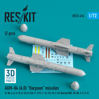 AGM-84 (A,D) "Harpoon" missiles (2 pcs) (3D Printed) (1/72) Shop AGM-84 (A,D) "Harpoon" missiles (2 pcs) (3D Printed) (1/72) Scale Plastic Models Kits. Accessories and Resin Parts. Reskit online Store