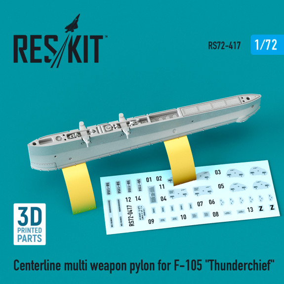 Shop Centerline multi weapon pylon for F-105 "Thunderchief" (3D Printed) (1/72) Scale Plastic Models Kits. Accessories and Resin Parts. Reskit online Store