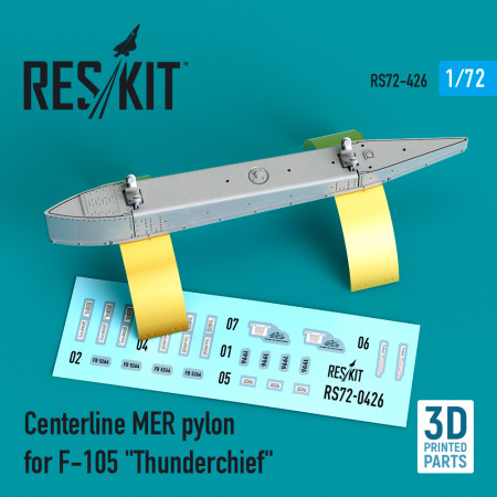 Shop Centerline MER pylon for F-105 "Thunderchief" (3D Printed) (1/72) Scale Plastic Models Kits. Accessories and Resin Parts. Reskit online Store