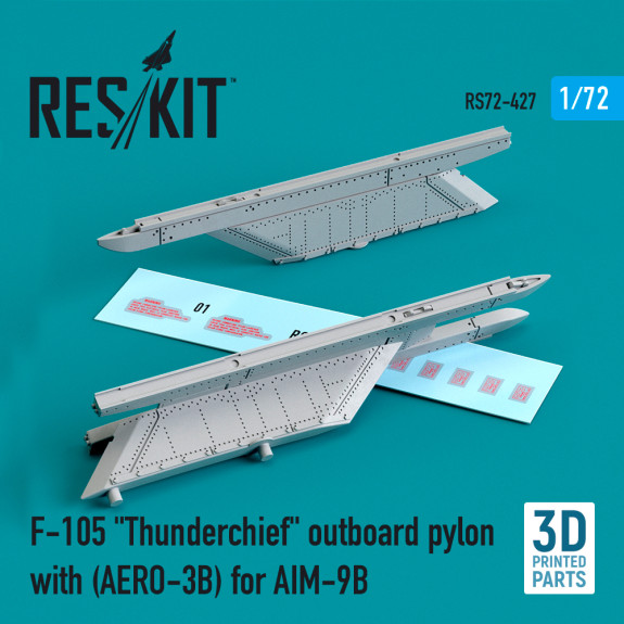 Shop F-105 "Thunderchief" outboard pylon (AERO-3B) for AIM-9B (3D Printed) (1/72) Scale Plastic Models Kits. Accessories and Resin Parts. Reskit online Store