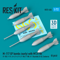 M-117 GP bombs (early) with M131 fin (6 pcs) (3D Printed) (1/72) Shop M-117 GP bombs (early) with M131 fin (6 pcs) (3D Printed) (1/72) Scale Plastic Models Kits. Accessories and Resin Parts. Reskit online Store