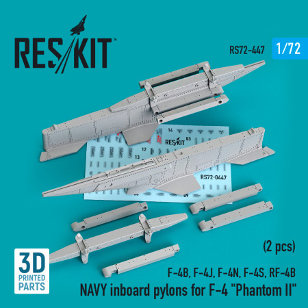 NAVY inboard pylons for F-4 "Phantom II" (2 pcs) (3D Printed) (1/72) Shop NAVY inboard pylons for F-4 "Phantom II" (2 pcs) (3D Printed) (1/72) Scale Plastic Models Kits. Accessories and Resin Parts. Reskit online Store